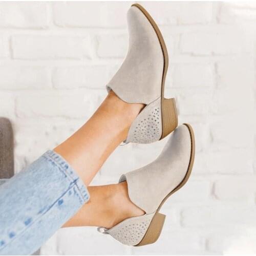 2021 Autumn Winter Shoes Women High Heels Boots Warm Shoes Women Ankle Boots Office Ladies Square Heel 3cm Blackpink A1855