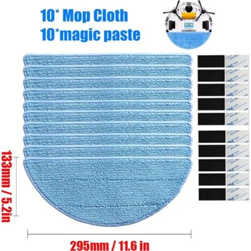 10* Mop Cloth +10*Magic Paste Accessories For Ilife V50 V55 V5 V5s V5s pro V3 V3s pro x5 ILIFE V7 Robot Vacuum Cleaner Parts