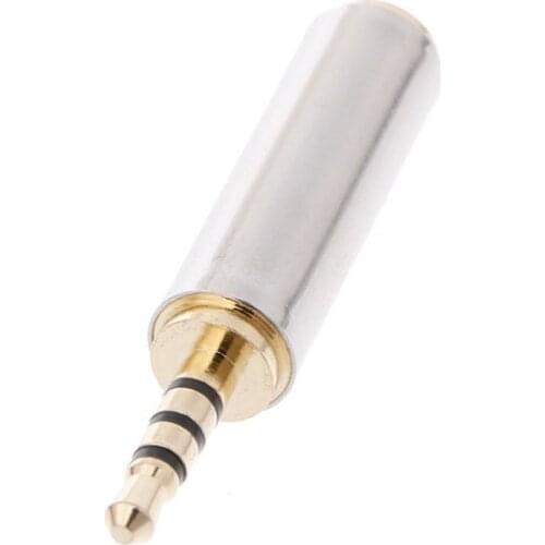 2.5mm Male To 3.5mm Female Audio Connector Stereo Full Metal Earphone Converter Adapter For Mobile Phone