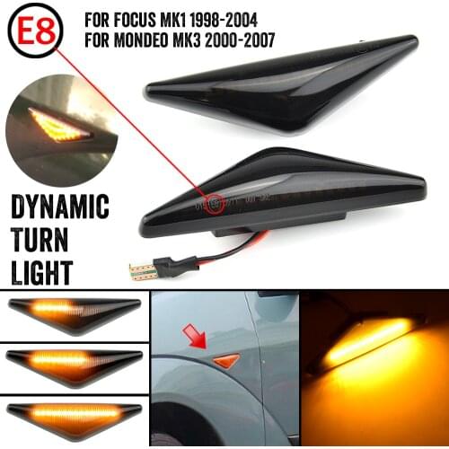 2 pieces Led Dynamic Side Marker Turn Signal Light Sequential Blinker Light For Ford MONDEO 2000-2007 MK 3 FOCUS MK1 1998-2004
