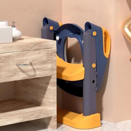2021 Folding Childrens Potty Training Baby Pot Seat Urinal Chair With Adjustable Step Stool Ladder Comfortable Safe Toilet WC