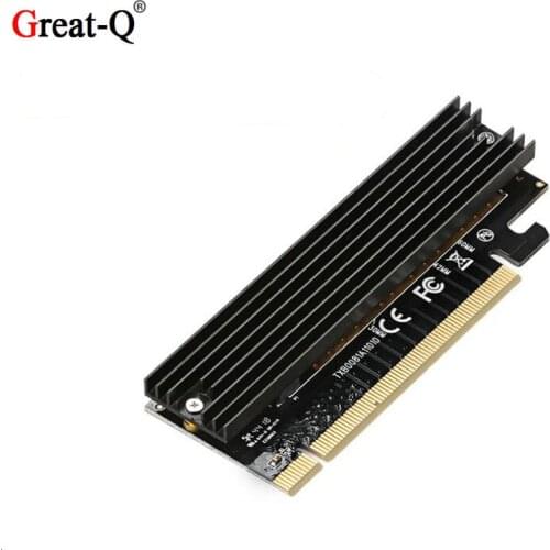 PCI express to M.2 NVMe SSD Adapter M2 to PCIE 3.0 X16 Controller Card M Key Interface Support PCIe 3.0 x4 2230-2280 Size