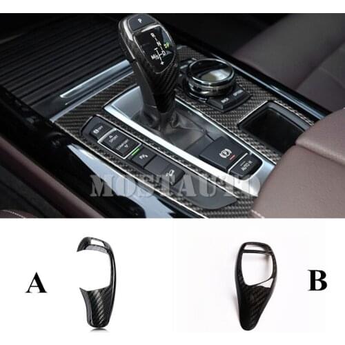 For BMW X5 X6 E70 E71 F15 F16 Carbon Fiber Gear Shift Knob Trim Cover Car Accessories Interior Car Decor Car Trim