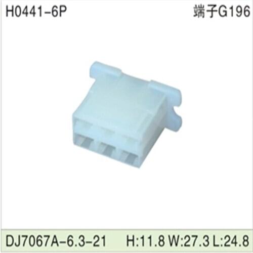 Free shipping 500pcsDJ7067A-6.3-21 6Pin 6.3mm AMP Car Electrical Wire Connectors for VW,BMW,Audi,Toyota,NISSAN AND other