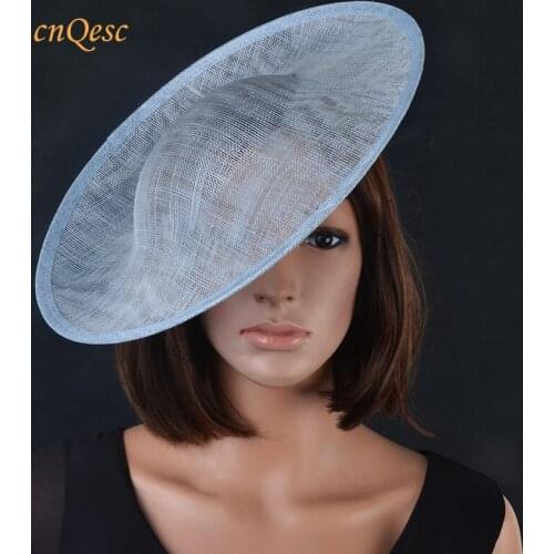 Binding large saucer sinamay base fascinator craft supply included satin headband,for derby,Races,Party,wedding womens hat