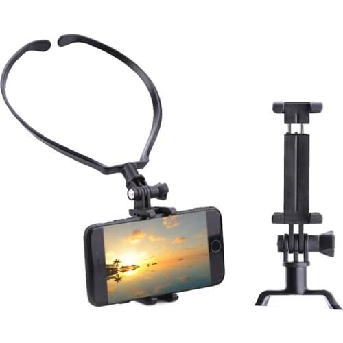 Neck Phone Holder 270 degree adjustment Neck And Halter For Phone Sports Camera Waist Hanging Phone Bracket Stand Accessories