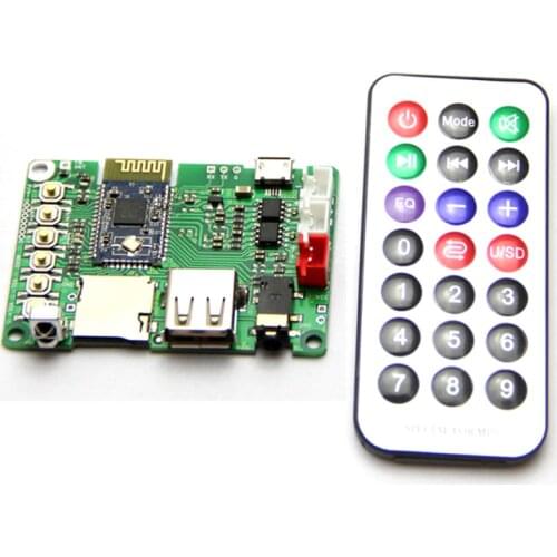 Dual 3W Bluetooth Amplifier Board V4.1 Stereo BK3254 Bluetooth Module FM Radio/TF Card/U Disk/ Infrared Remote Control
