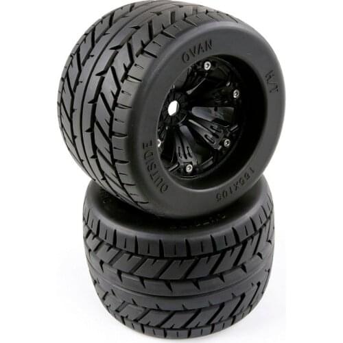 On-Road 165x105 wheel Tire kit Fit for 1/8 HPI Racing Savage XL FLUX Rovan TORLAND Monster Brushless Truck Parts