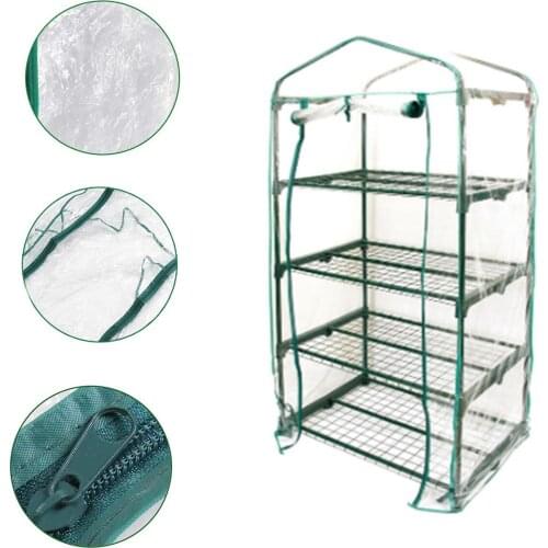 Greenhouse Cover Waterproof Cover Small Plant Greenhouse Transparent PVC Covers With Roll-Up Door For Potted Plants Seedlings