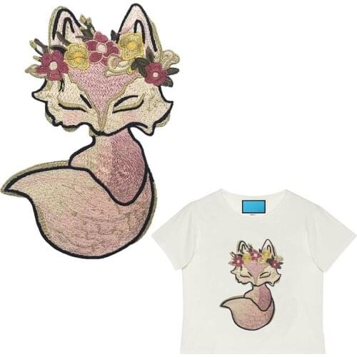 Fashion 3D Cat Embroidered Patches for Clothing DIY Sew on Animal parches Embroidery Lace Applique Cartoon