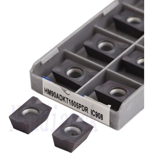 10Pcs HM90 APKT1003PDR IC908 CNC Lathe Tools HM90 ADKT1505PDR IC908 Carbide Inserts Milling Cutter Stainless Steel Turning Tool