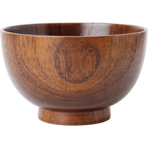 2021 New Natural Jujube Wooden Rice Soup Bowl Food Containter Kitchen Utensil Tableware
