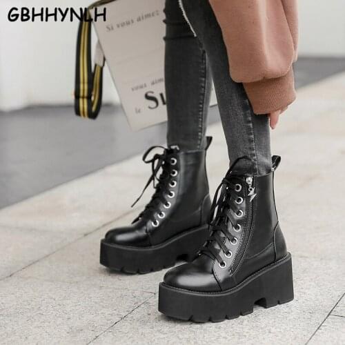 GBHHYNLH fall boots 2019 Autumn shoes Women Ankle Boots women low heel boots Platform shoes women winter boots snow boots LJA851