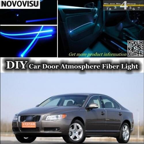 NOVOVISU For Volvo S80 S80L interior Ambient Light Atmosphere Fiber Optic Lights Inside Door Panel illumination Not EL light