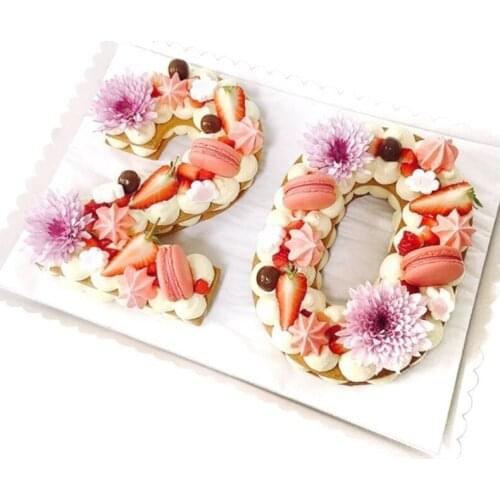 10inch PET Plastic Cake Mold LOVE Heart 0-8 Numbers Birthday Party Cream Mousse Dessert Mould Decorating Pastry Tools