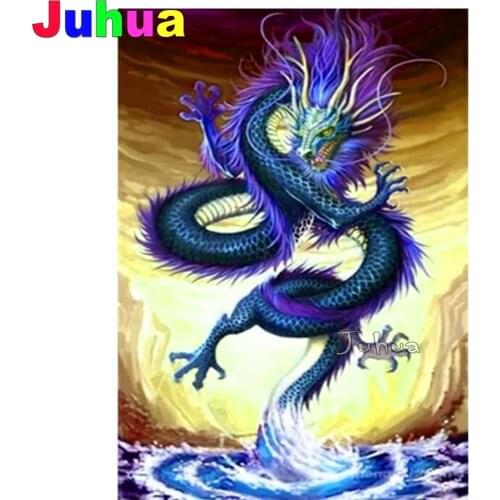 Full Square/Round Diamond painting"Dragon"diamond embroidery 5 d cross stitch Diamond mosaic pattern Beast Art