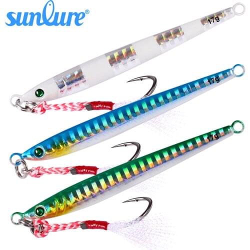 1PC Jigging Lead Fish 7-10-14-17-21G/6-8CM Metal Jig Fishing Lure 5 Color Paillette Knife Wobbler Artificial Hard Bait