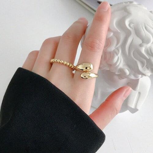 Simple Smooth Rings For Women Fashion Jewelry Special Design Irregular Gold Ring Silver Color Korean Cool Personality Rings