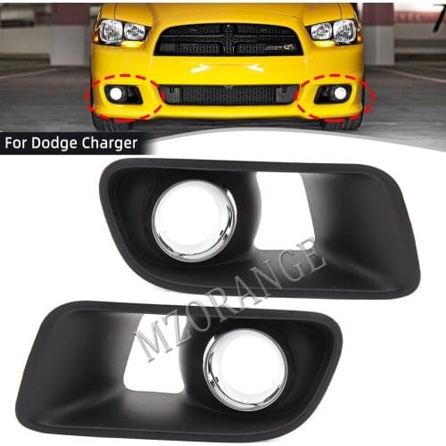 Fog Light Chrome Bezel For Dodge Charger SRT-8 2012-15 headlights cover hole foglights Replacement Front frame car accessories