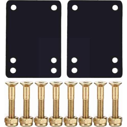 1 Set Skateboard Longboard Rubber Risers Pads Shock Skate Absorption Bridge Hardware Nails Pad Truck 2021 Bridge Boards Scr A0R5