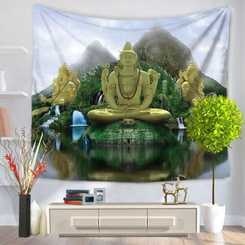 Special Offer) Indian Mandala Tapestry Wall Hanging Buddha Printed Bohemia Bedspread Beach Mat Yoga Mat Blanket Table Cloth