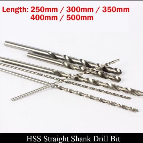 5.6mm OD 500mm Length Extra Long Metal Wood High Speed Steel HSS Straight Shank Twist Drill Bit