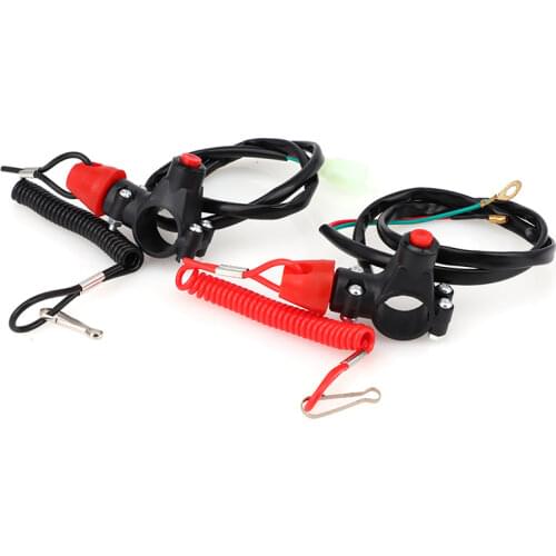 ATV Motorcycle Boat Tether Lanyard Emergency Kill Stop Engine Switch Push Button Interruptor de parada del motor de matar