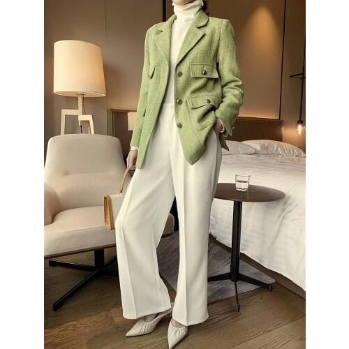 High quality Office lady long blazer womens suit casual French thick suit jacket blazer feminino jacket women blazers jackets