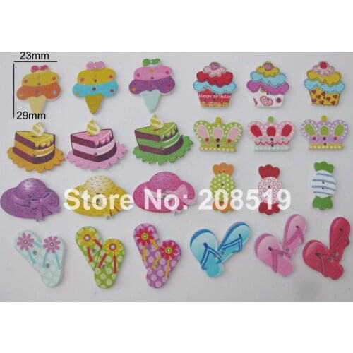 WBNVSW charm buttons for girls mix 150pcs different styles for choice handmade scrapbook stick button