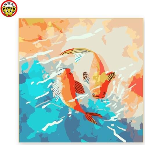 Painting by numbers art paint by number Pisces constellation