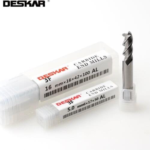 1PC DESKAR Endmills AL 3F 1x4x3x50 1.5x4x5x50 2x4x6x50 2.5x4x8x50 3x4x11x50 Flat End Mills CNC Lathe Milling Cutter Tools