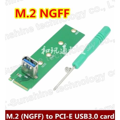 10PCS/LOT Mining Machine Special-Purpose M.2 (NGFF) to PCI-E channel USB3.0 adapter card M.2 to USB 3.0 Card