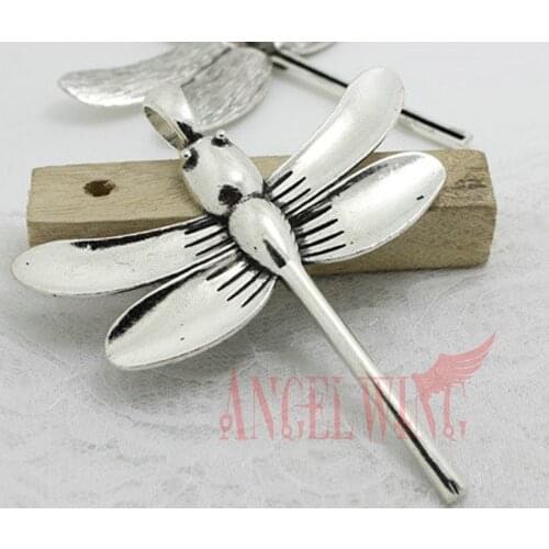 2pcs/lot--96x115mm, Antique silver plated Dragonfly charms,DIY supplies,Jewelry accessories