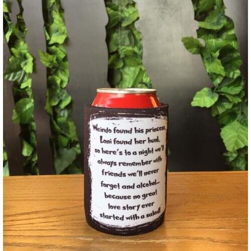 250pcs/lot Stubby Holders Custom With Customer Design/Logo Print Neoprene Beer Cooler Can Cooler For Wine Foods And Beer Bottle