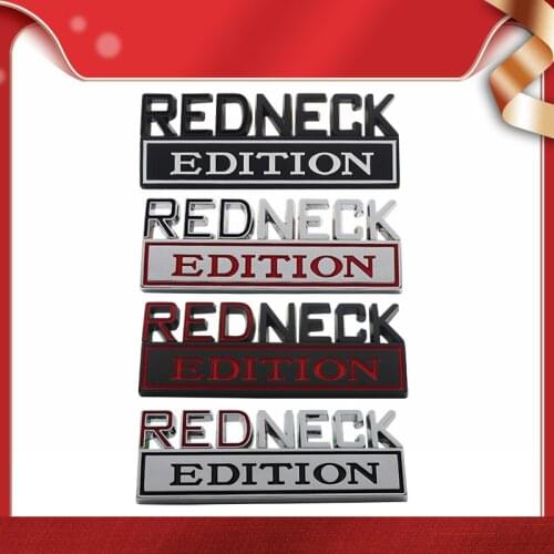 3D Premium REDNECK EDITION for Wrangler Grand Cherokee Patriot Compass Liberty car Hood Fender trunk Rear Emblem Badge Sticker