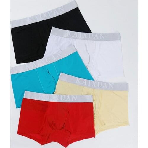 5PCS/Lots Sexy Mens Boxer Shorts Seamless Ice Silk Underwear Ultra-thin Boxershorts Briefs Cueca Gay Panties Calzoncillo Trunks