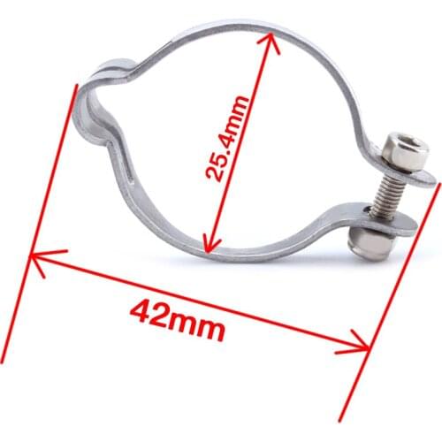 5pcs Cycling Mountian/Road Clamp For Cable Wire Steel 25.4mm Silver