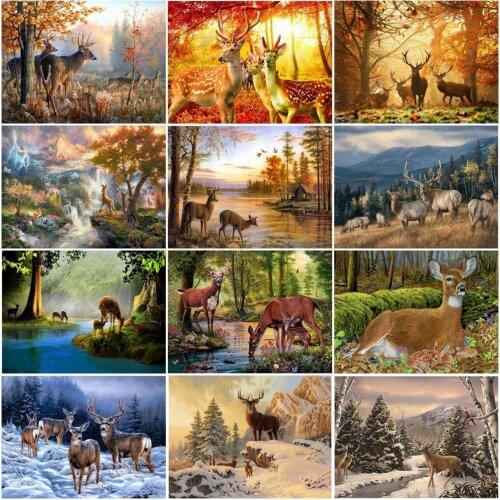 Diamond Painting Deer Full Square/Round New Arrivals Diamond Embroidery Animals Cross Stitch Bead Picture Kits Wall Decor