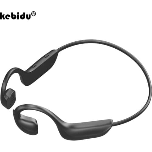Kebidu Bluetooth 5.1 Wireless Headphones Bone Conduction Earphone Ear-hook Outdoor Music Sport Headset with Microphone