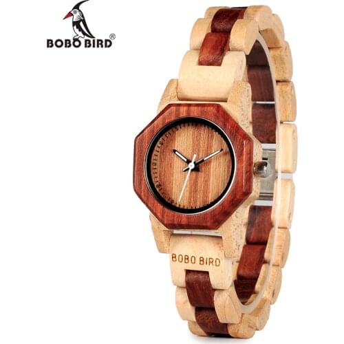 BOBO BIRD Ladies Watch Analog Elegant All Wood Women Dress Watch Relogio Feminino Quartz Watch as Gift Item V-M26