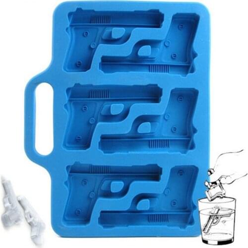 Gun Shaped Ice Cube Mold Silicone Ice Tray Fruit Ice Cube Ice Cream Maker Kitchen Bar Drinking Accessories creative