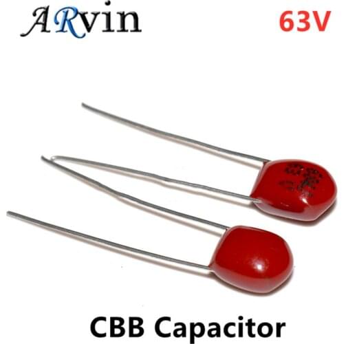 10Pcs CBB Capacitor 63V 104J 684J 474J 105J 5MM 1UF 0.68UF 0.47UF