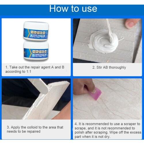 Ceramic Repair Agent Tile Grout Repair Cream Strong Adhesion Water Resistance WWO66