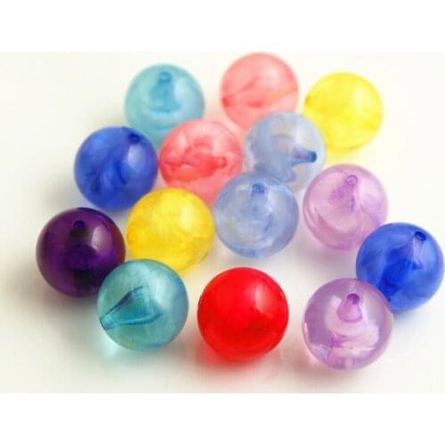 Kwoi vita AAA Quality 20mm 100pcs Colorful Acrylic transparent Cloud Chunky beaded for jewelry making