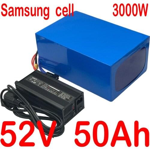 52V 1000W 2000W 3000W Ebike Battery 14S 52V 30AH 35AH 40AH 45AH 50AH 55AH 60AH Electric Bike Lithium Battery Use samsung Cell