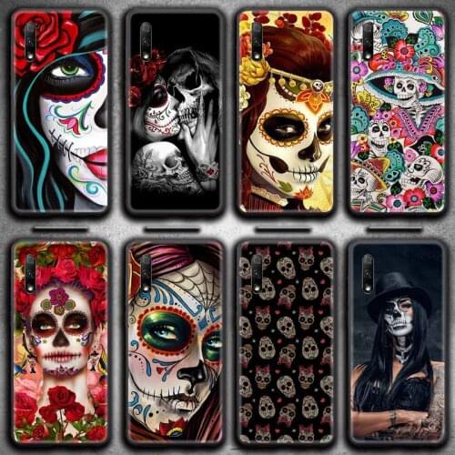 Fashion Catrinas And Skull Phone Case For Huawei Nova 6se 7 7pro 7se honor 7A 8A 7C 9C Play