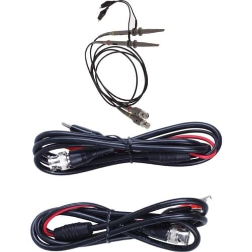 2 Pack P6100 100 Mhz Oscilloscope Probe 10:1 And 1:1 Switchable For Rigol Atten Owon Siglent & 2Pcs 100Cm BNC Q9 Oscilloscope Me