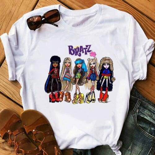New arrival bratz t shirt women summer oversized t shirts fashion women tops graphic tees female t-shirts punk clothes