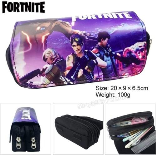 Fortnites pencil case Fortress Night Pen Case game cartoon figure printed bag Student pen Bag Zipper School Supplies Stationery