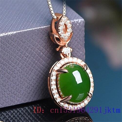 Jade Water drop Pendant Amulet Chinese Gifts Fashion Chalcedony Necklace Natural Women Gemstone Agate 925 Silver Charm Jewelry